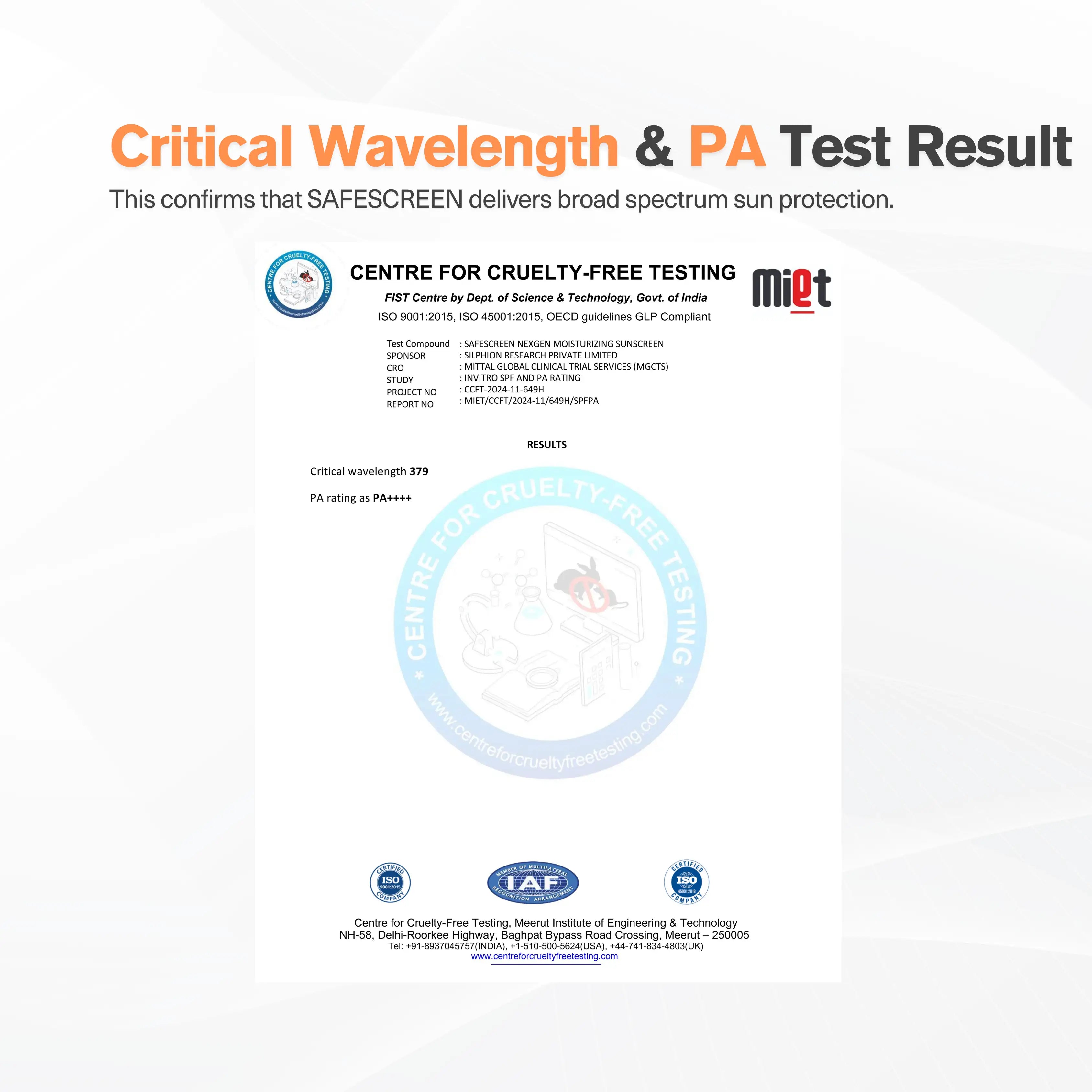 SAFESCREEN® NEXGEN SPF 60+ Moisturizing Sunscreen