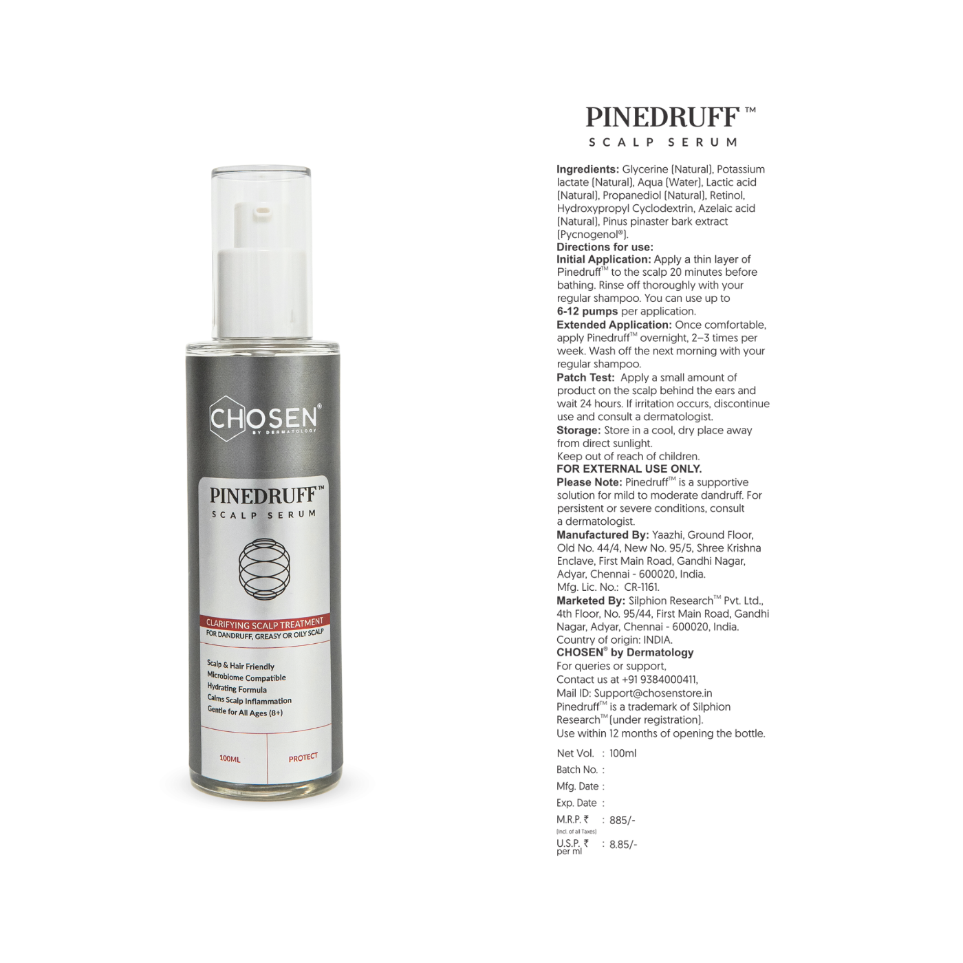 Pinedruff Anti Dandruff Scalp Solution