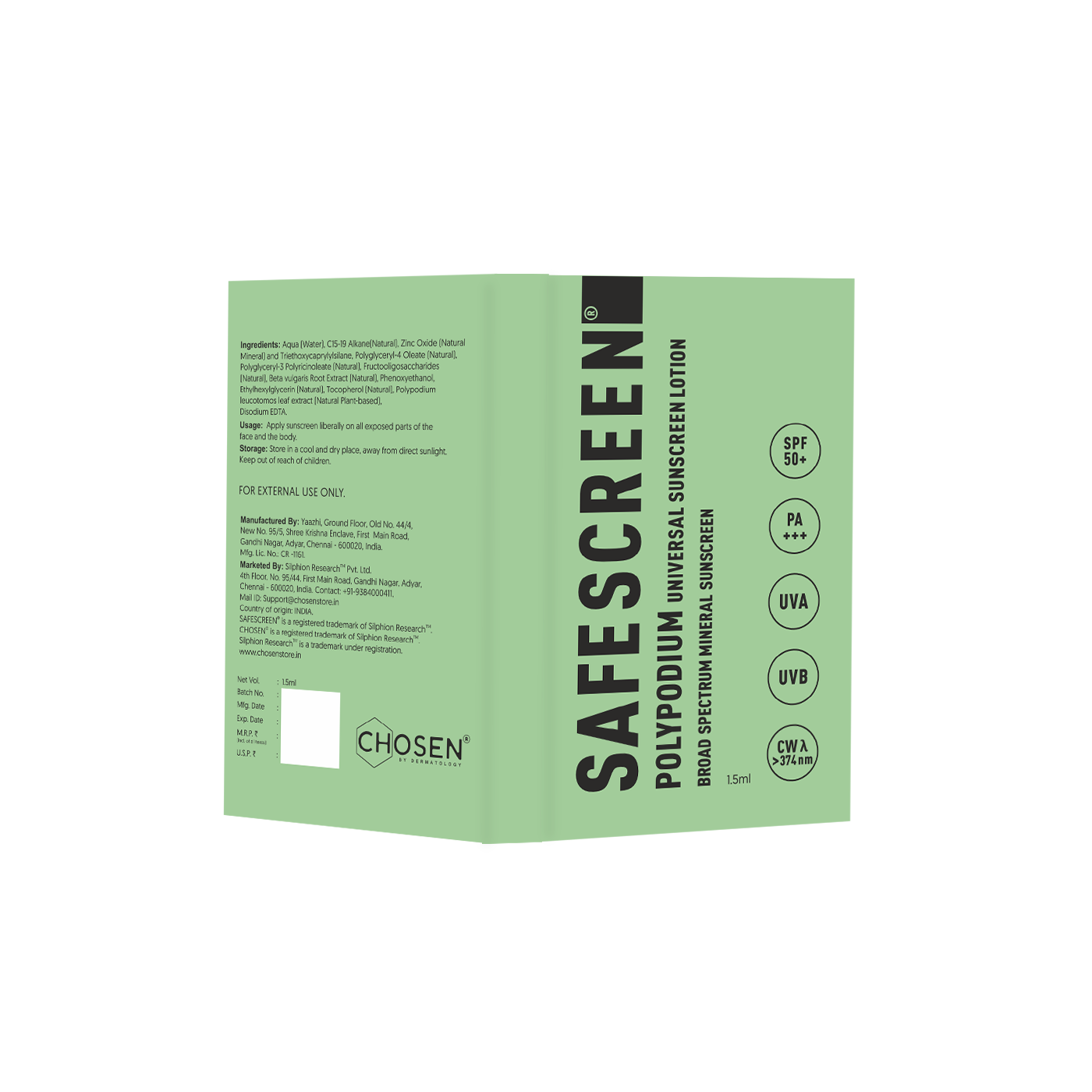 SAFESCREEN® Polypodium 1.5ml (Redeem for 150 Zola Points)