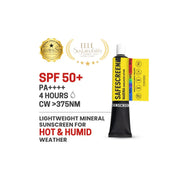 Marina sunscreen tube with swatch