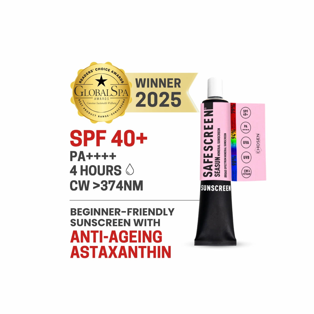 Sunscreen Seasun tube with swatch