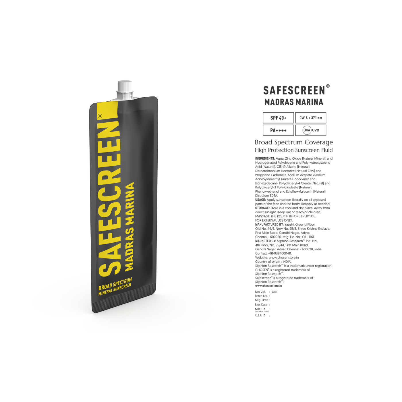 SAFESCREEN® Madras Marina Sunscreen SPF 40+