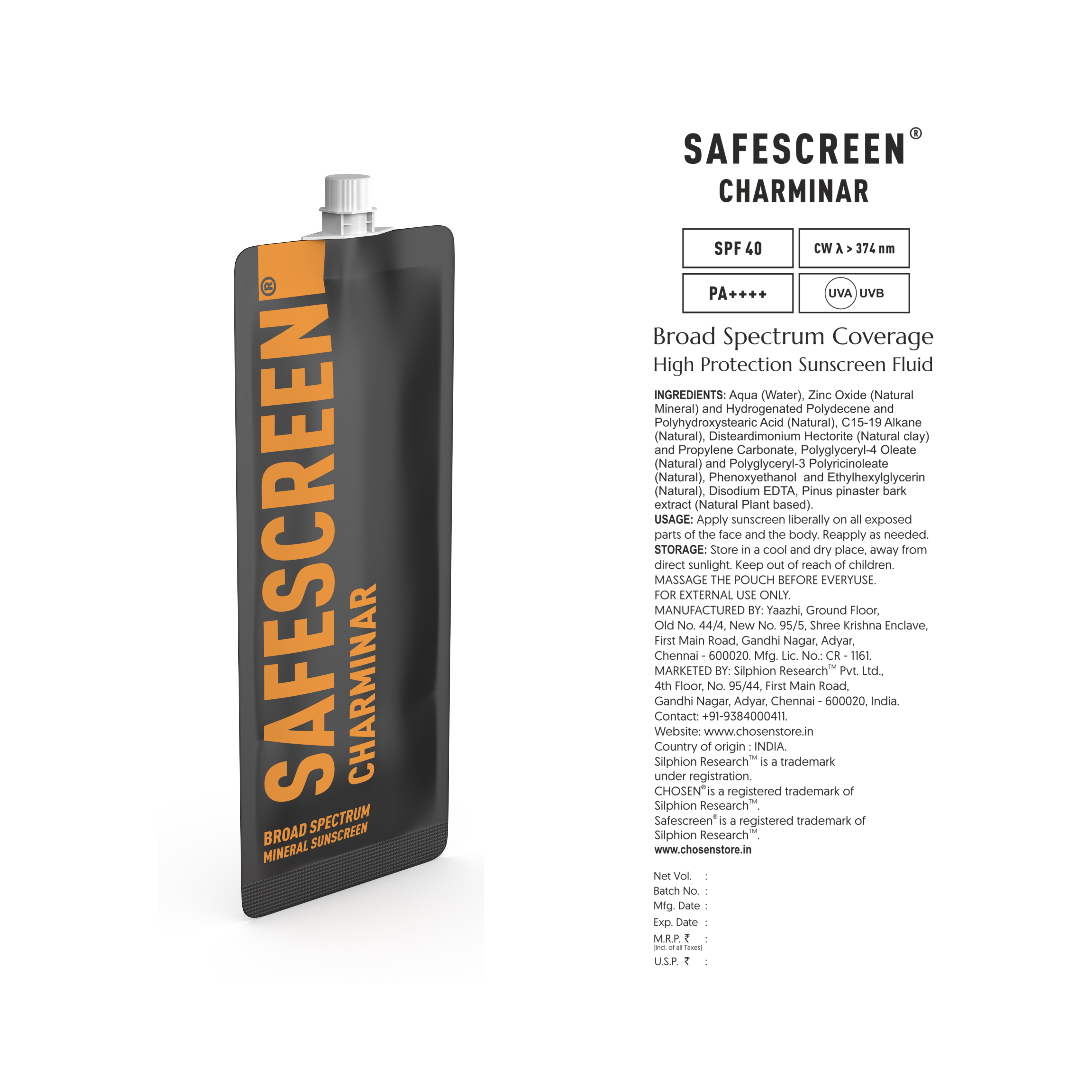 SAFESCREEN Charminar Sunscreen