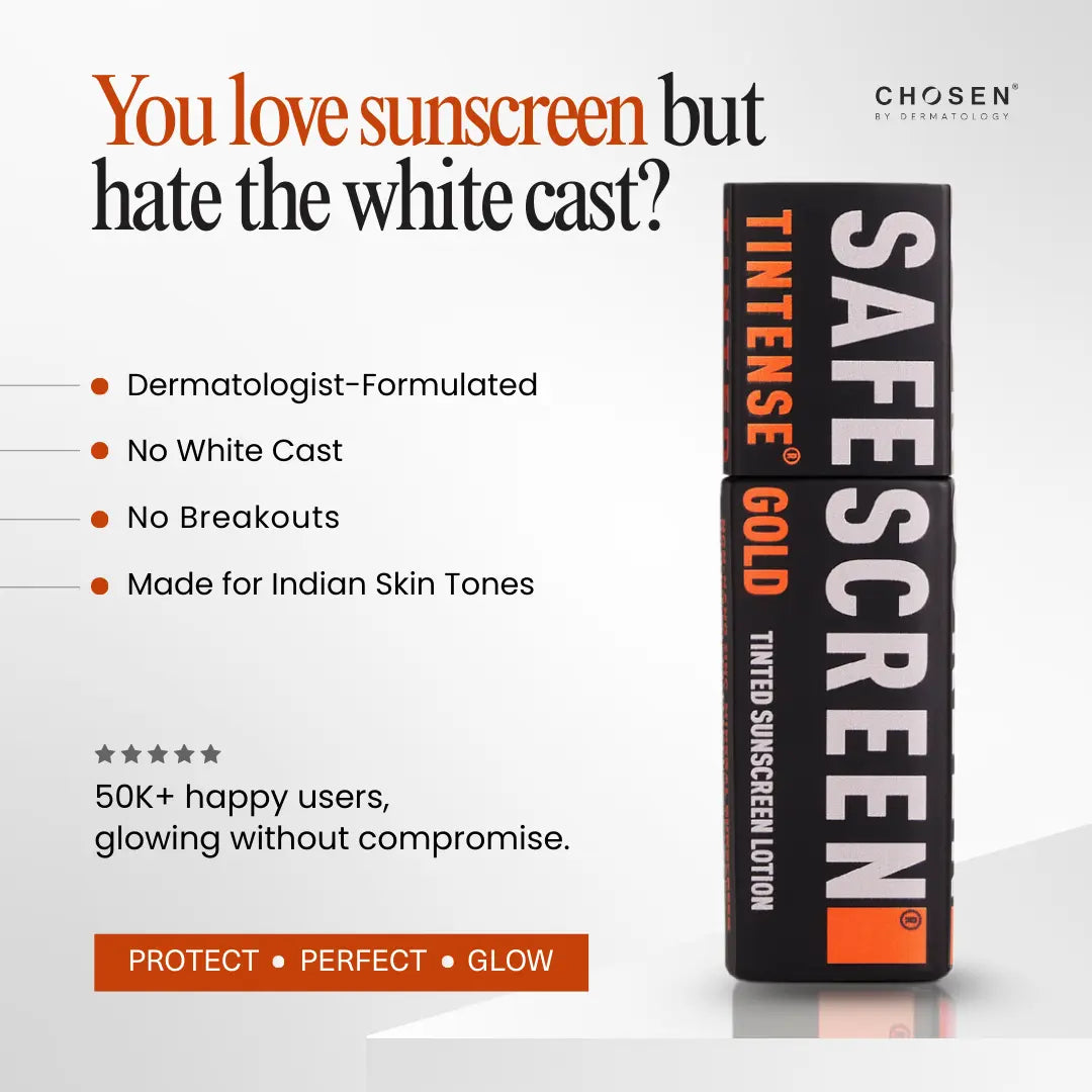 SAFESCREEN® TINTENSE® Gold Tinted Sunscreen Lotion SPF 50+