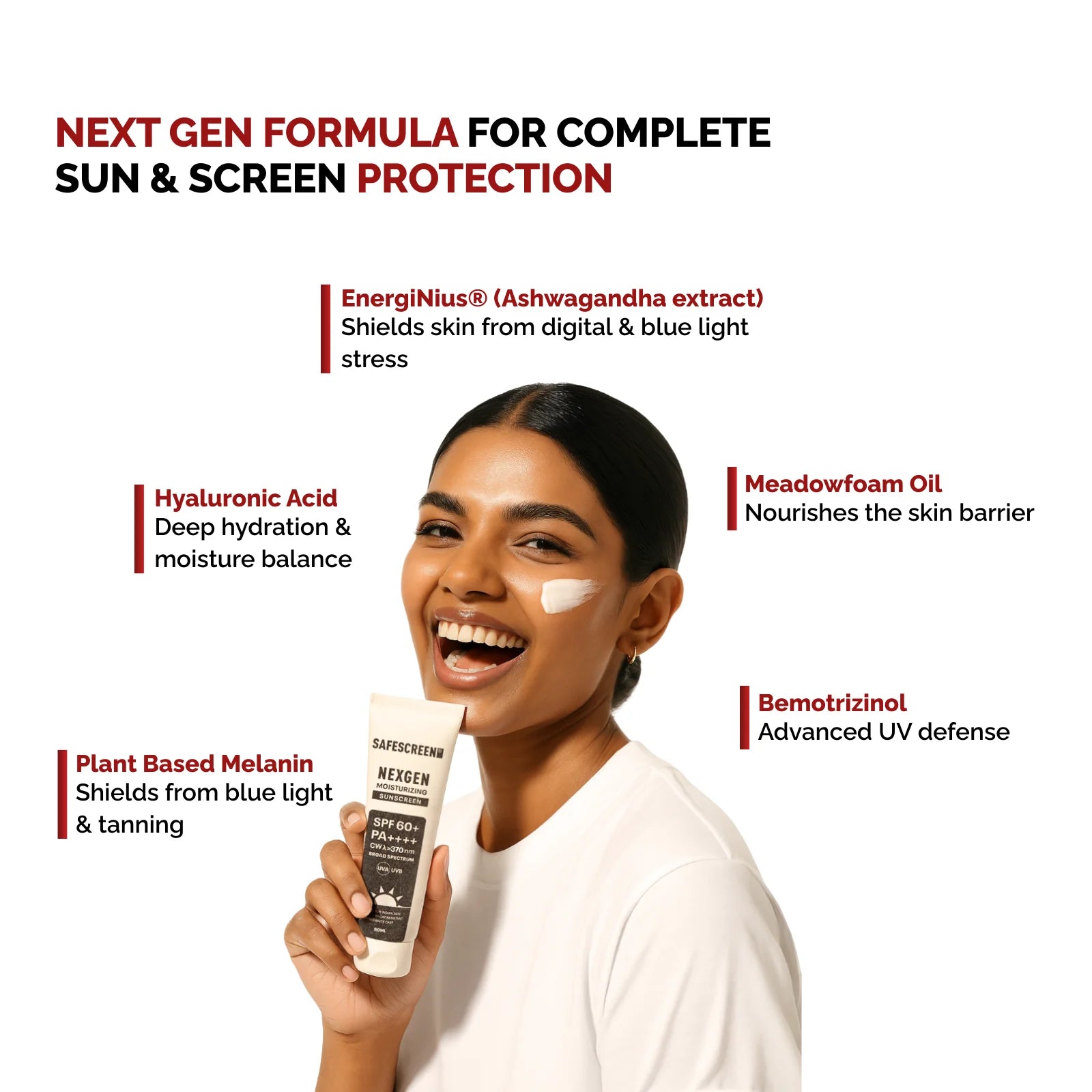 SAFESCREEN® NEXGEN SPF 60+ Moisturizing Sunscreen