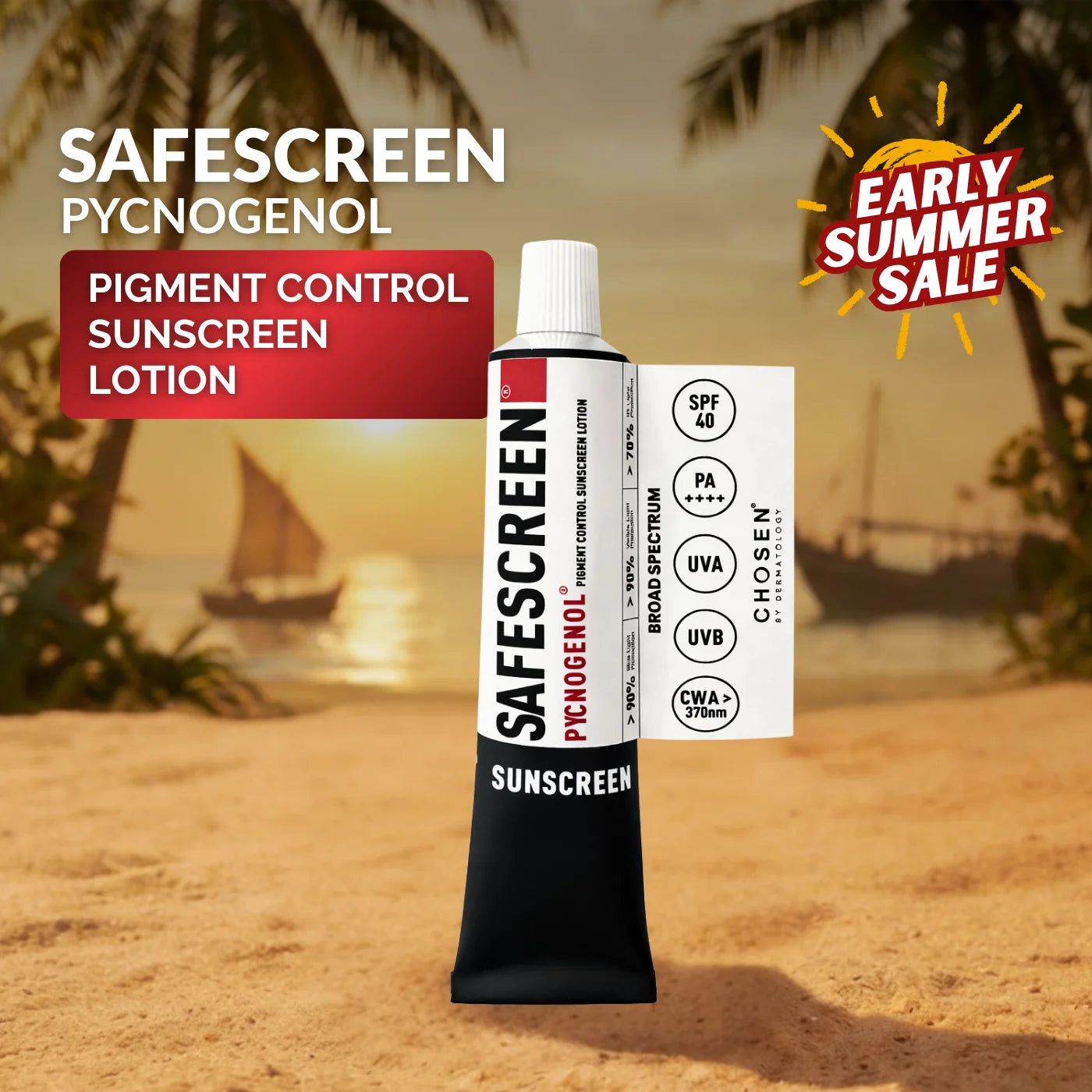 SAFESCREEN® Pycnogenol® Pigment Control Sunscreen Lotion SPF 40