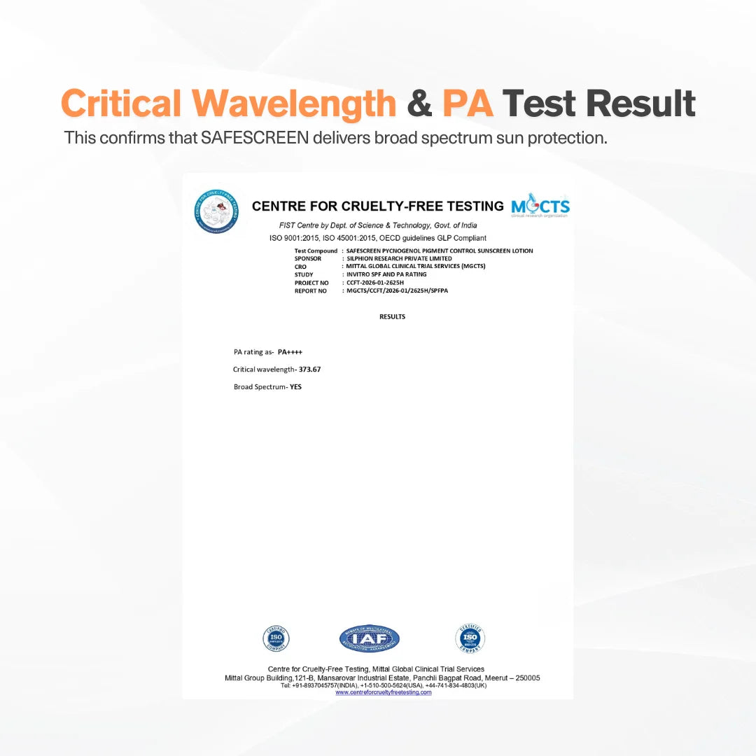 SAFESCREEN® Pycnogenol® Pigment Control Sunscreen Lotion SPF 40