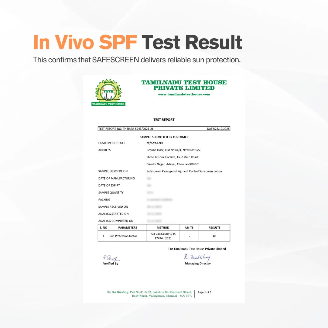 SAFESCREEN® Pycnogenol® Pigment Control Sunscreen Lotion SPF 40