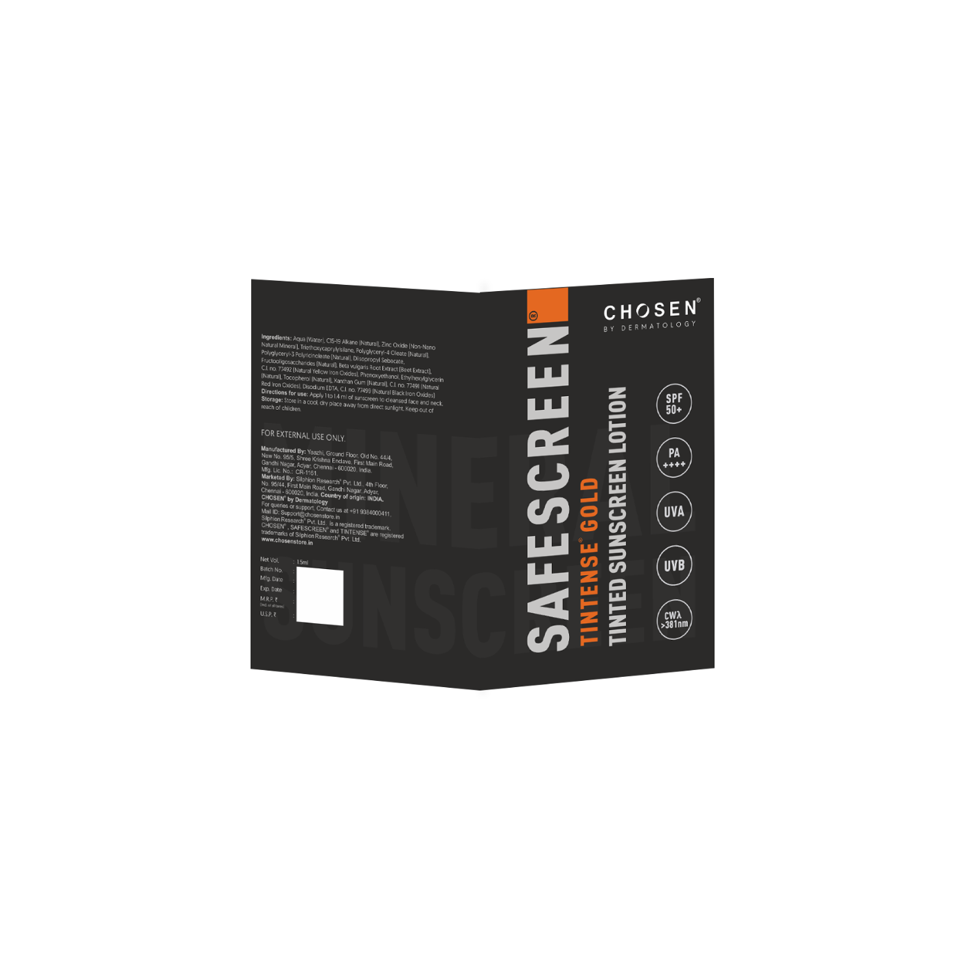 SAFESCREEN TINTENSE Gold Mini Pack 1.5ml (Redeem for 150 Zola Points)