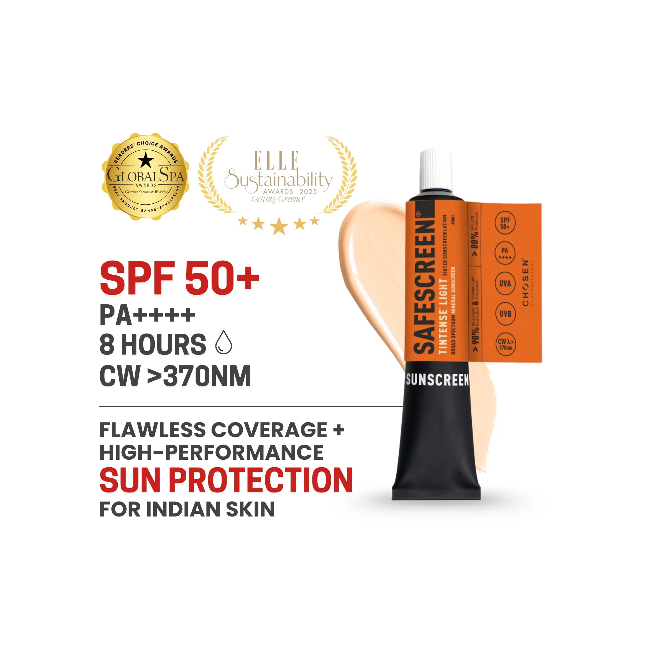 SAFESCREEN® TINTENSE® Light IST-88 Tinted Sunscreen Lotion SPF 50+
