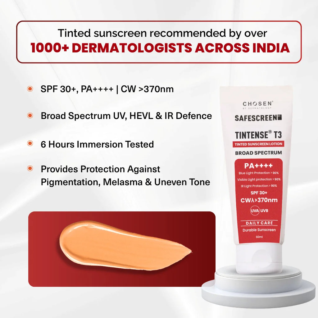 SAFESCREEN® TINTENSE® T3 (Beige) Tinted Sunscreen Lotion PA++++ SPF 30+