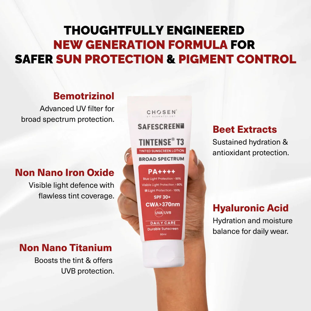 SAFESCREEN® TINTENSE® T3 (Beige) Tinted Sunscreen Lotion PA++++ SPF 30+