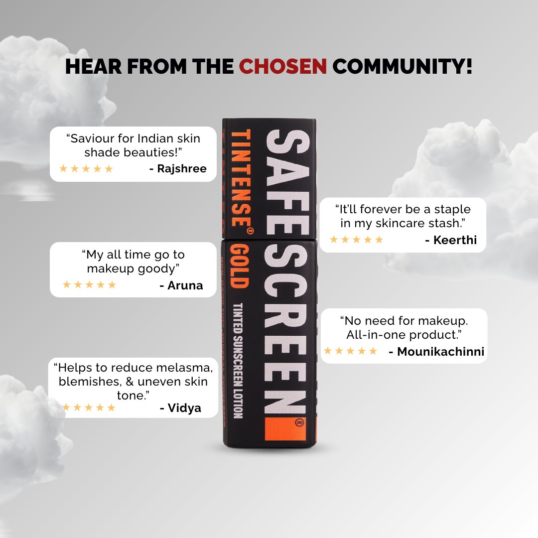 SAFESCREEN® TINTENSE® Gold Tinted Sunscreen Lotion SPF 50+