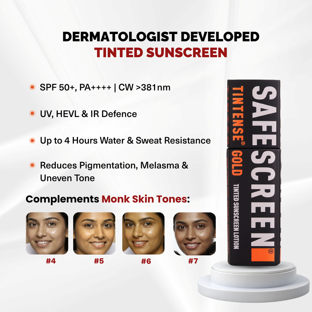 SAFESCREEN® TINTENSE® Gold Tinted Sunscreen Lotion SPF 50+