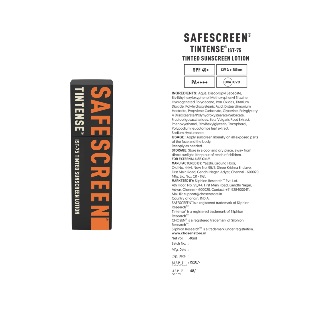 SAFESCREEN Tintense IST 75 Tinted Sunscreen