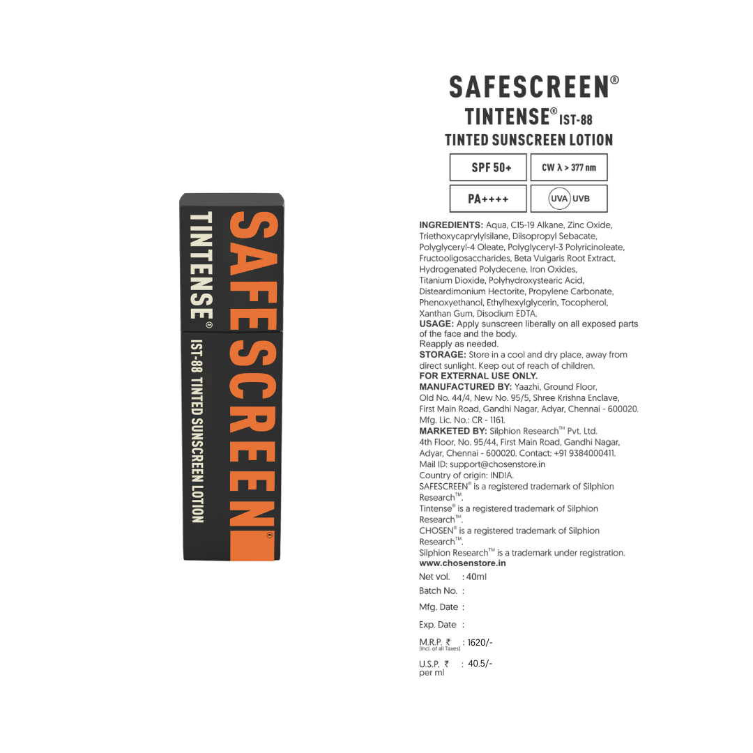 SAFESCREEN Tintense IST 88 Tinted Sunscreen