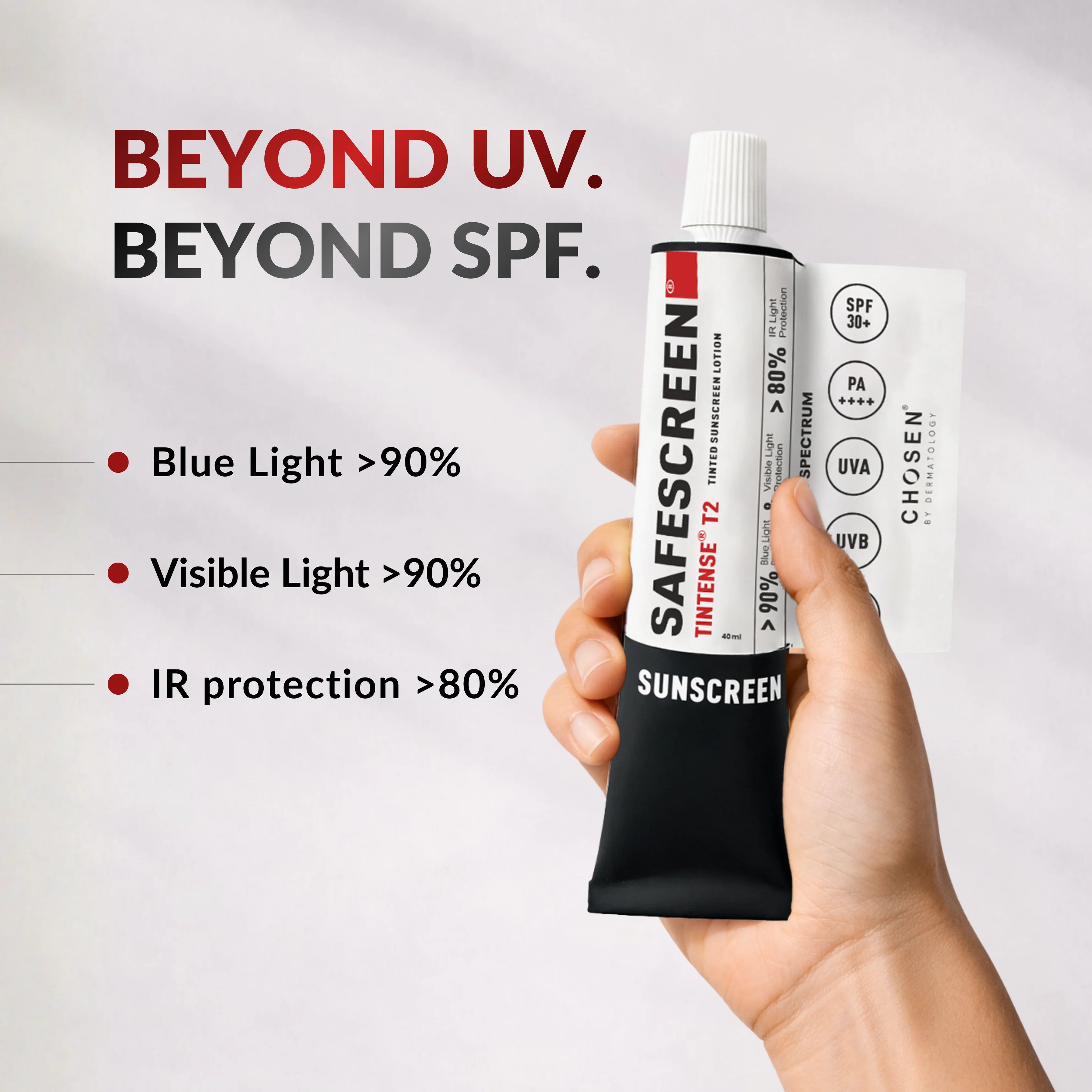 SAFESCREEN® TINTENSE® T2 (Buff) Tinted Sunscreen Lotion PA++++ SPF 30+