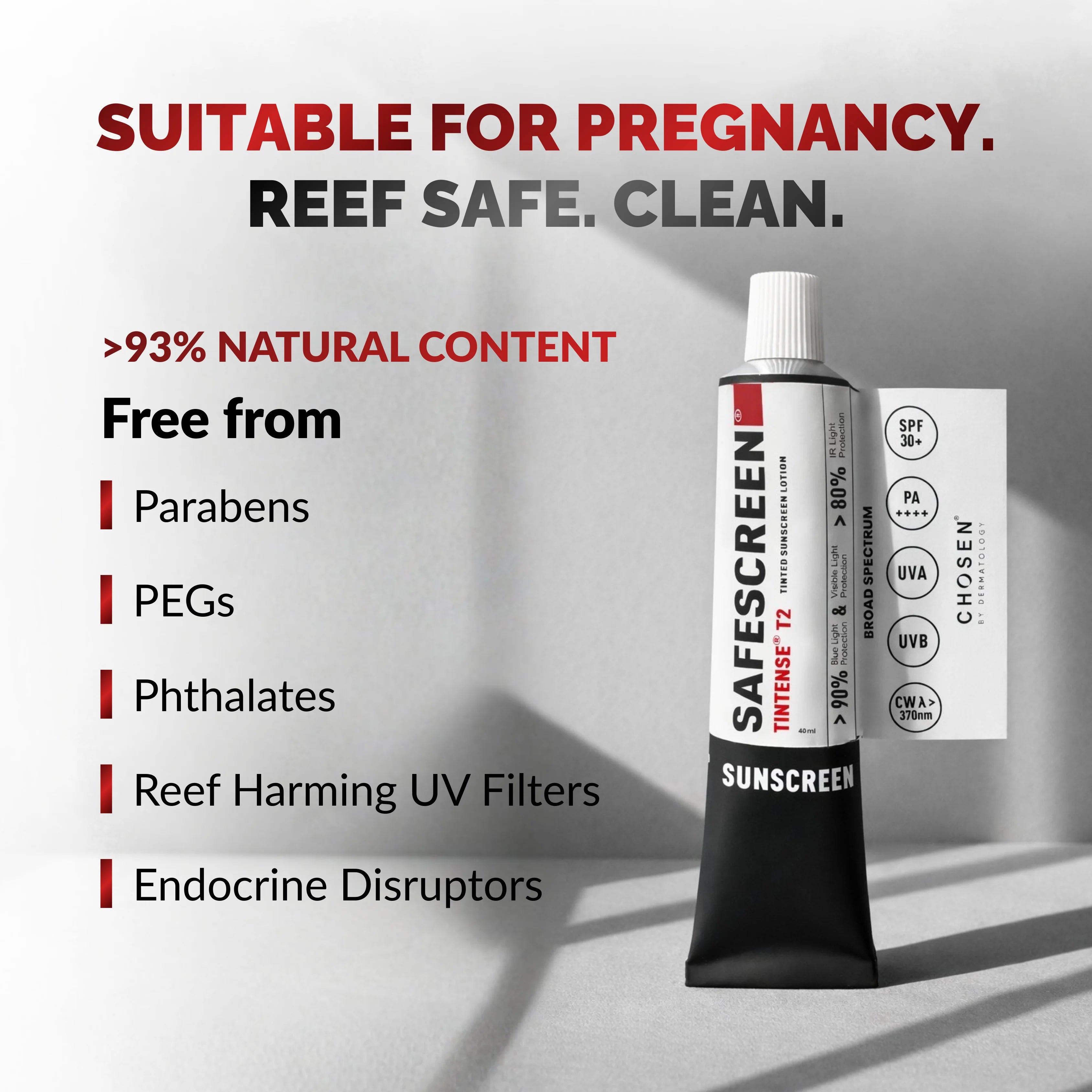 SAFESCREEN® TINTENSE® T2 (Buff) Tinted Sunscreen Lotion PA++++ SPF 30+