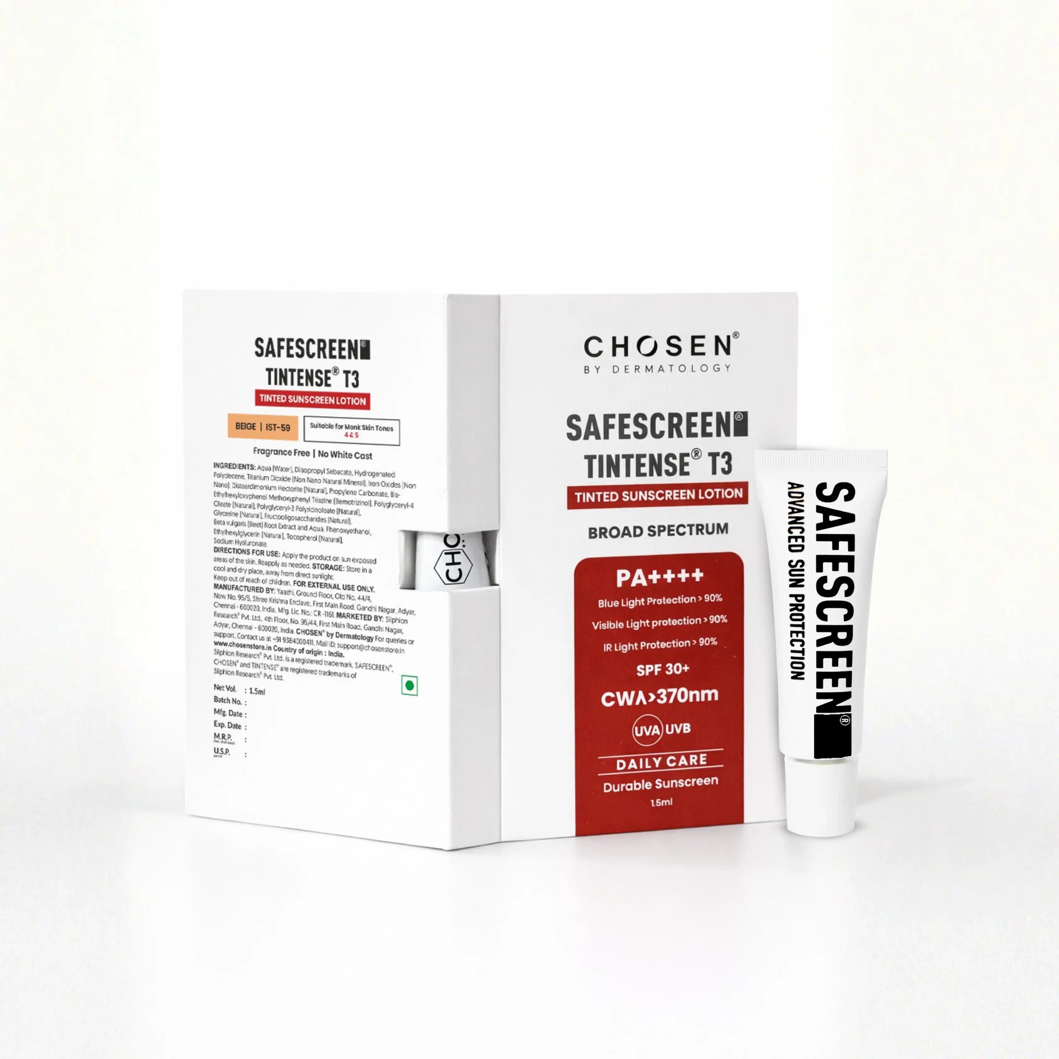 SAFESCREEN TINTENSE T3 (Beige) Mini Pack 1.5ml (Redeem for 150 Zola Points)