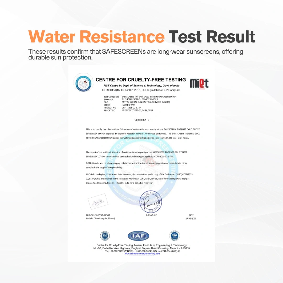 SAFESCREEN® TINTENSE® Gold Tinted Sunscreen Lotion SPF 50+