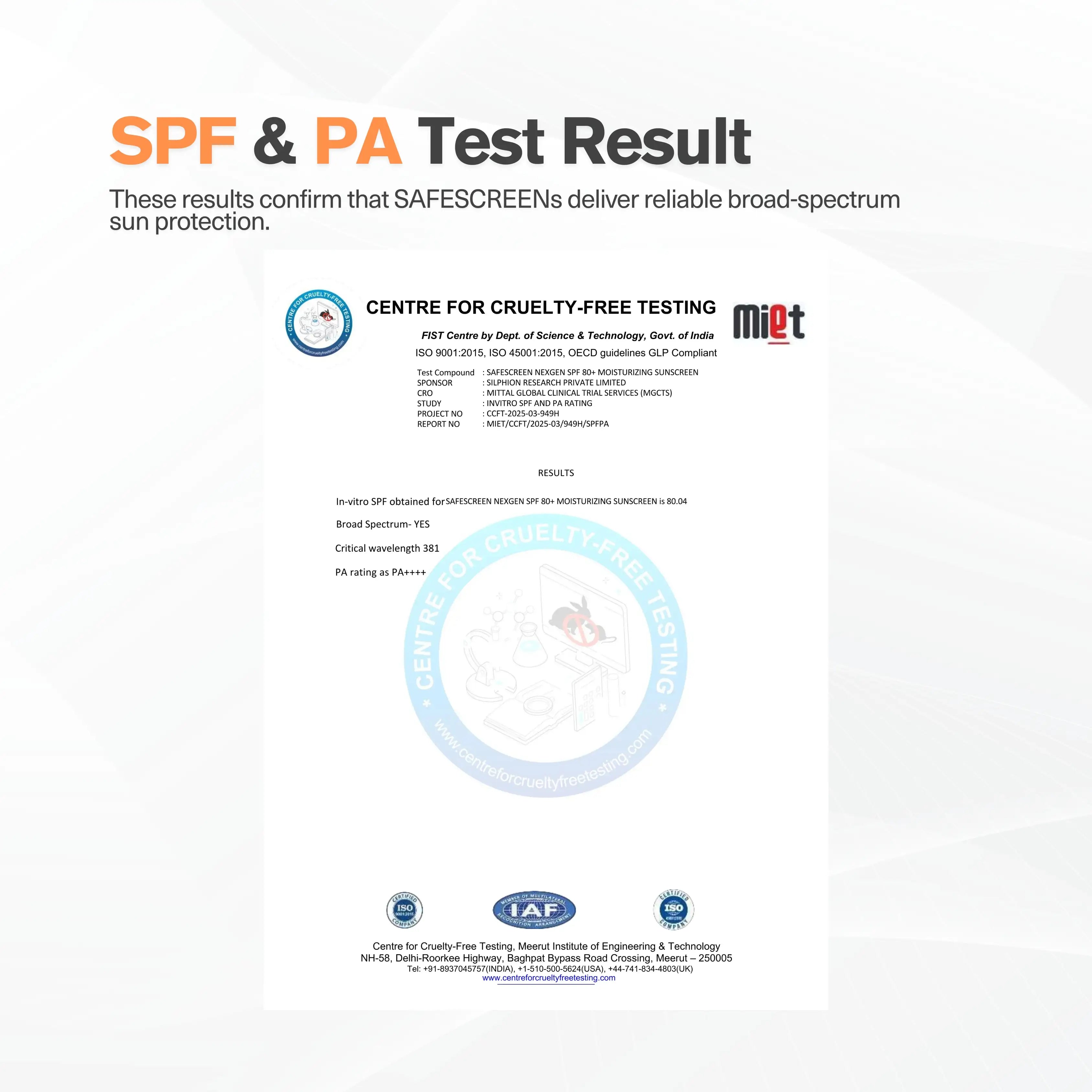 SAFESCREEN® NEXGEN SPF 60+ Moisturizing Sunscreen