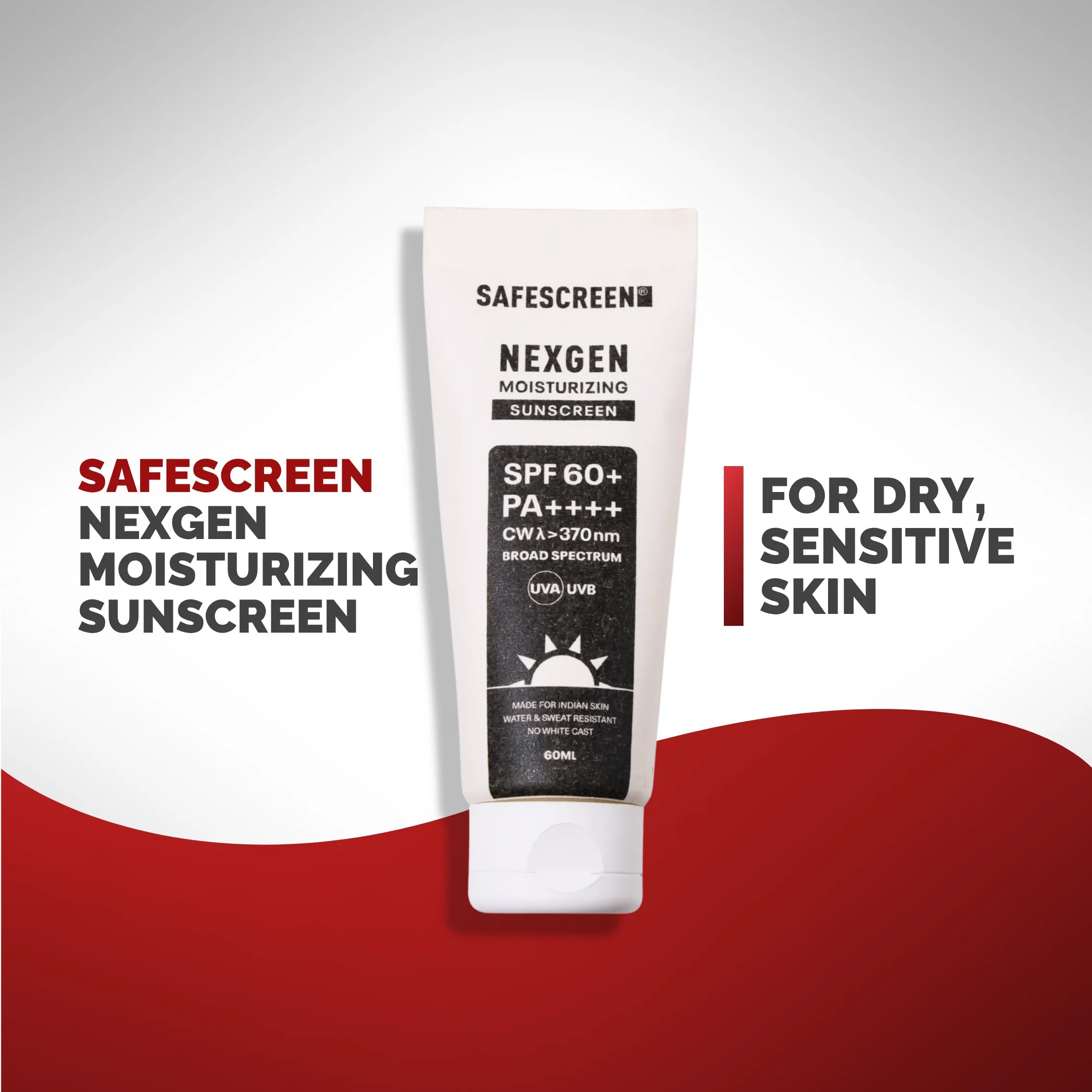 SAFESCREEN® NEXGEN SPF 60+ Moisturizing Sunscreen