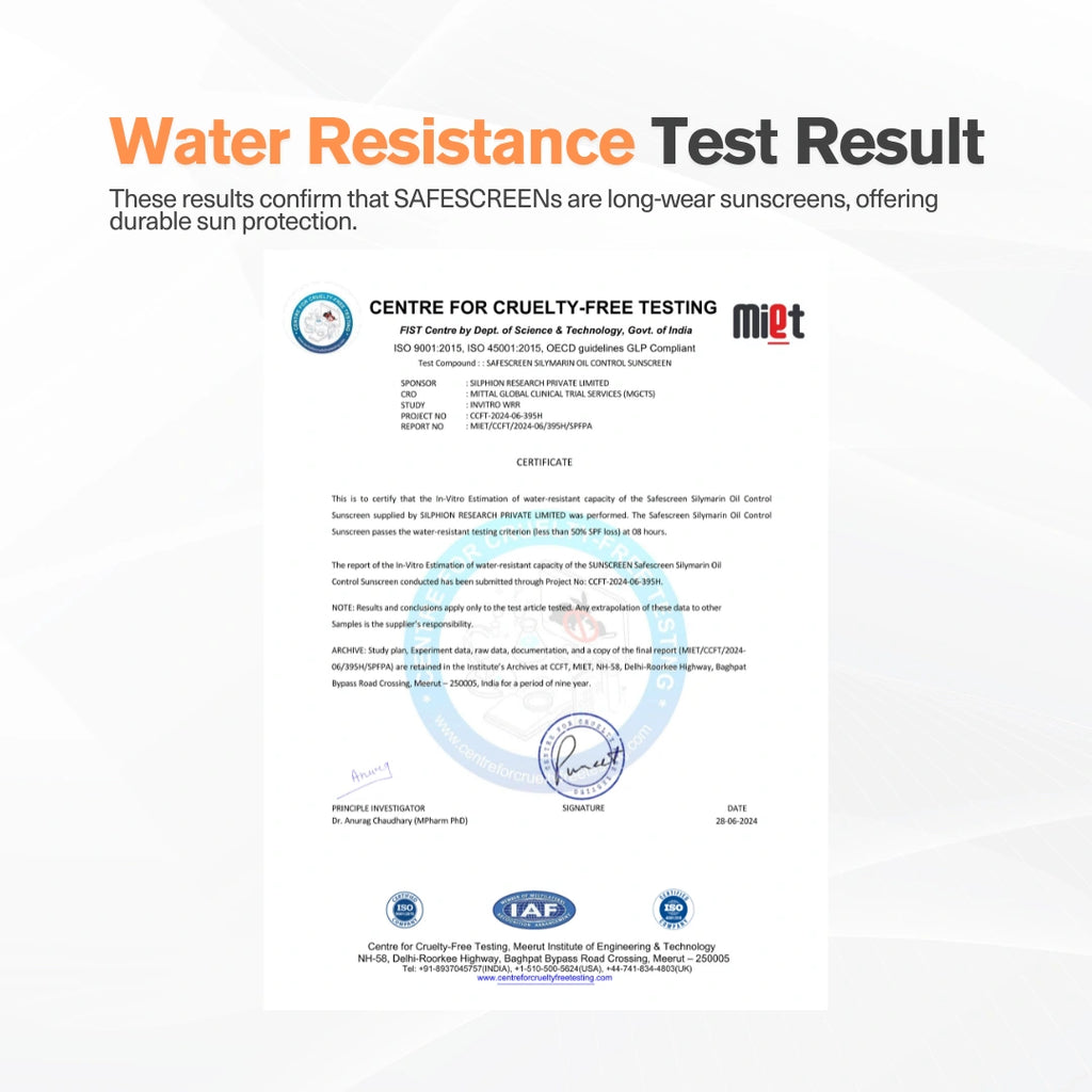 SAFESCREEN® Silymarin Oil Control Sunscreen Lotion SPF 50+