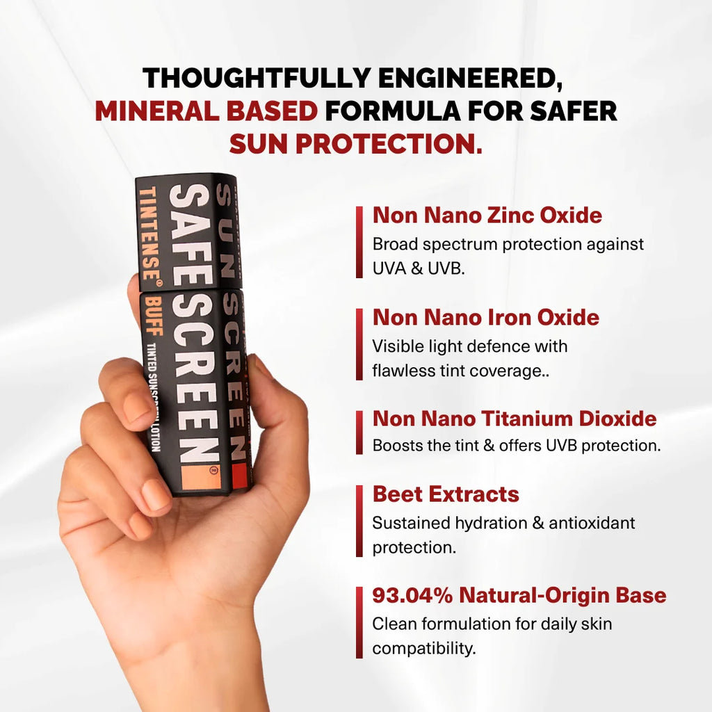 Sunscreen Buff SAFESCREEN Tintense Buff Tinted Sunscreen Lotion – CHOSEN Store