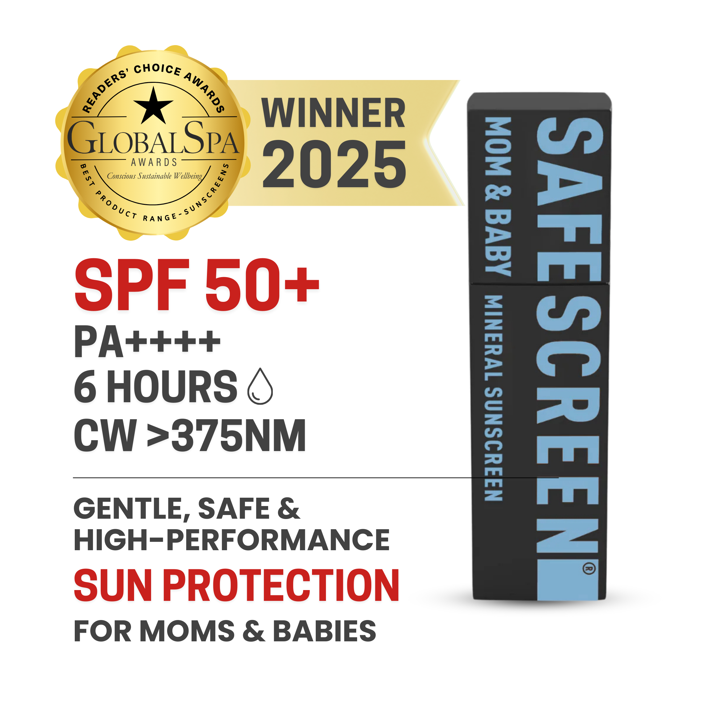 SAFESCREEN® Mom & Baby Mineral Sunscreen SPF 50+