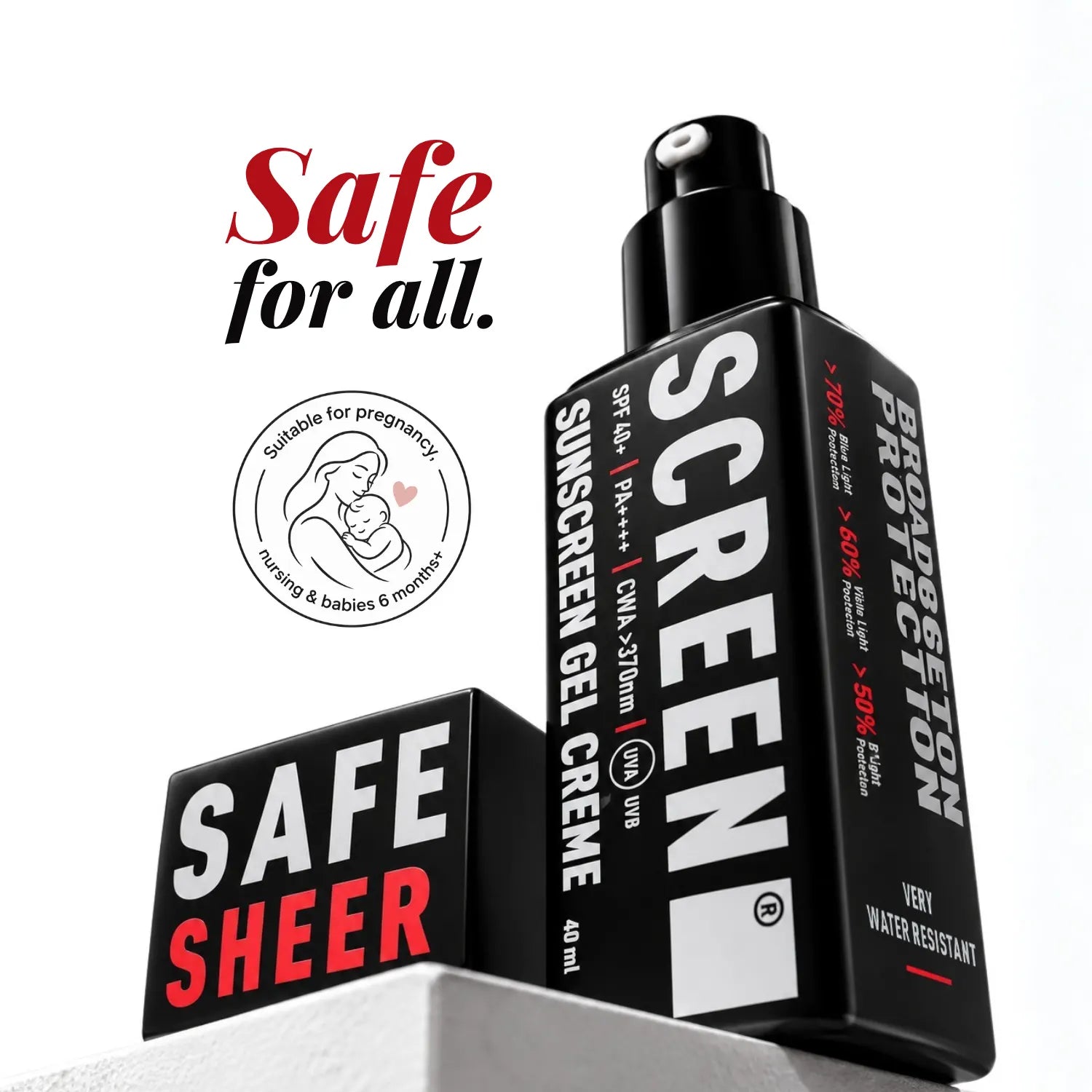 Safescreen Sheer safe for all