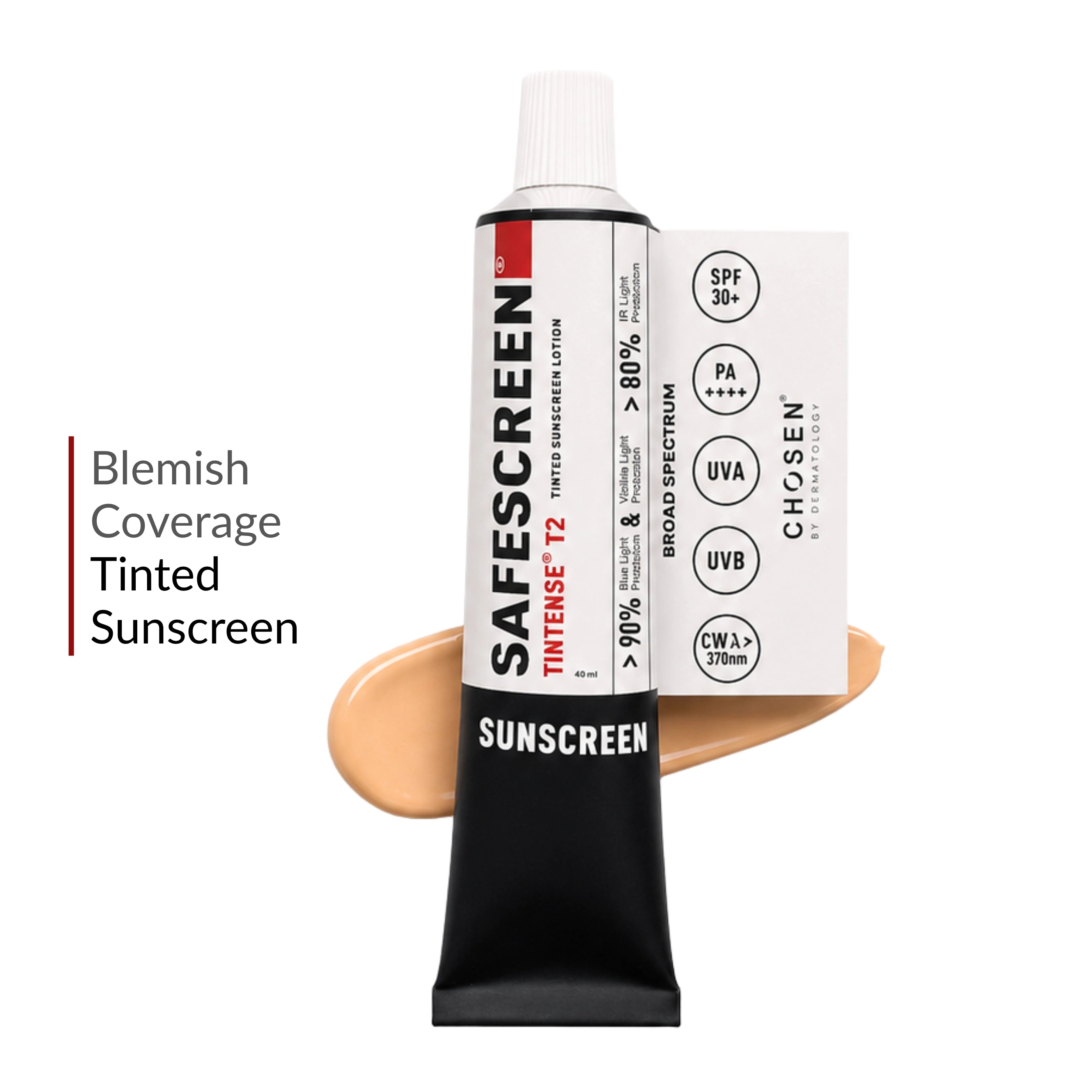 SAFESCREEN® TINTENSE® T2 (Buff) Tinted Sunscreen Lotion PA++++ SPF 30+