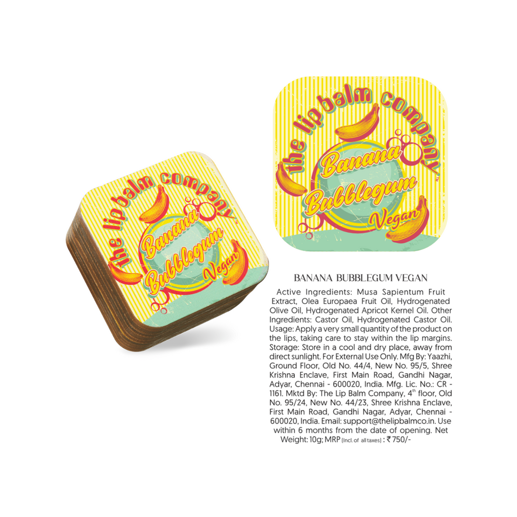 Banana Bubblegum Lip Balm for Dry Lips CHOSEN Store