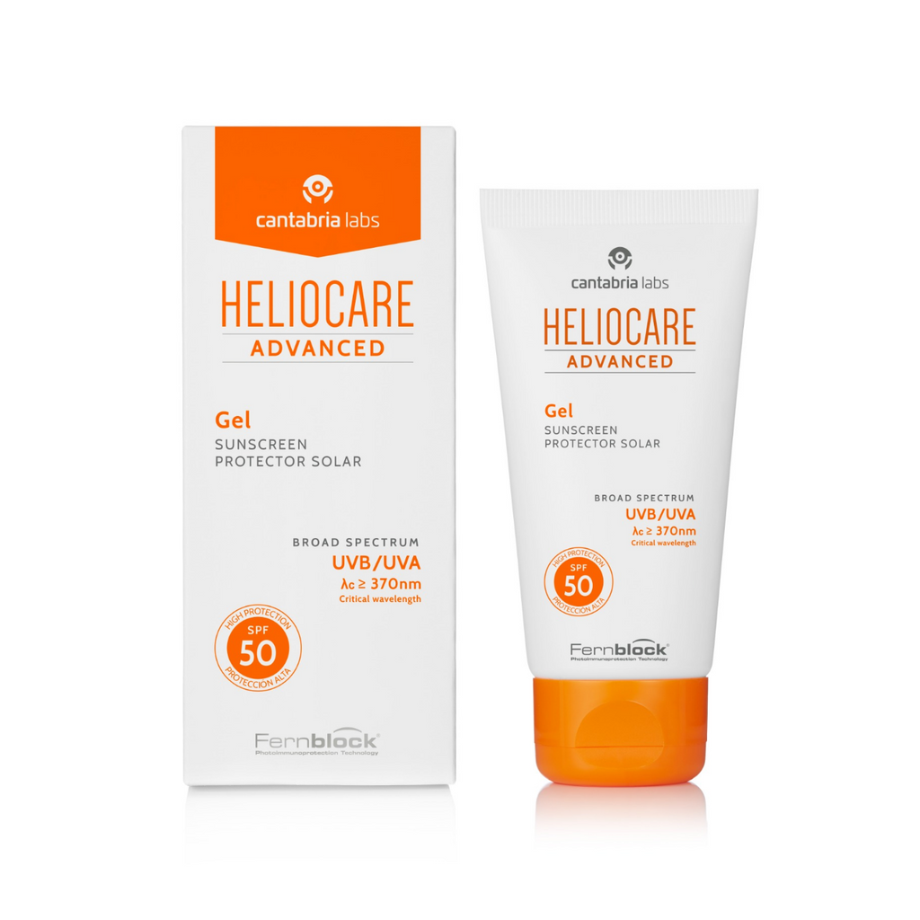 Heliocare Advanced Gel SPF 50 sunscreen with powerful UVA and UVB spectrum